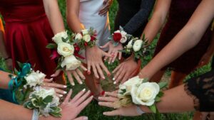 circle of wrist corsages