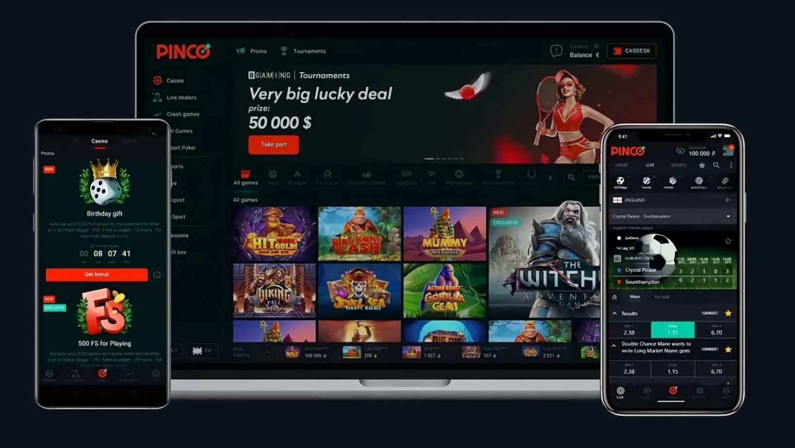 renomowany Pinco Casino bonus rejestracyjny oferta