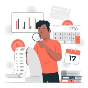 Bill analysis concept illustration