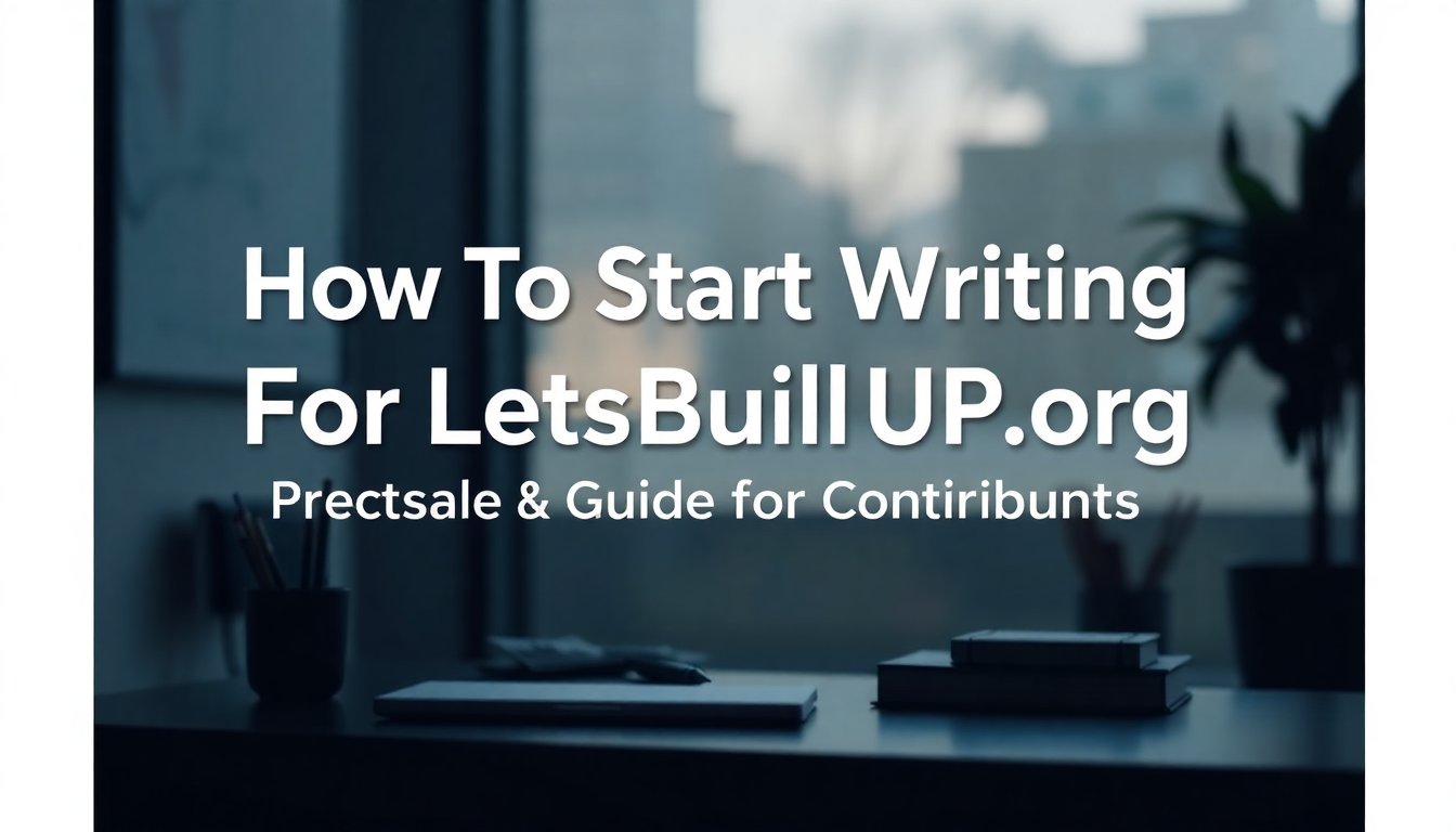blog letsbuildup.org start writing on